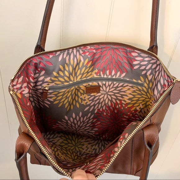 Lodis Brown Leather Tote Bag - Picture 3 of 14